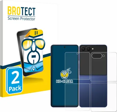 Produktbild von 2x Für Samsung Galaxy Z Flip 7 (Display+Rückseite) Schutzfolie BROTECT Displayschutz Display Schutz Folie Klar Transparent