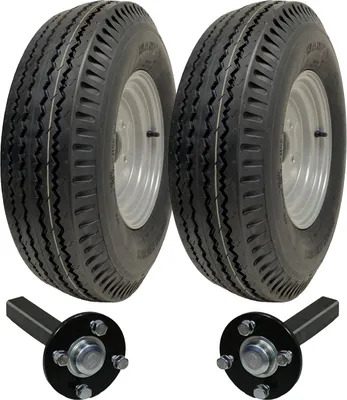 Immagine prodotto di 5.00-10 Kit rimorchio ad alta velocità omologato per la circolazione stradale 500x10 Ruote e mozzo e semiassi 710 kg