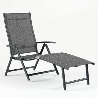 Produktbild von home24 Gartenliege - Aluminium / Textilene - Grau