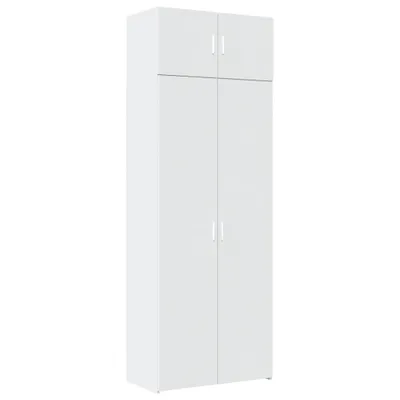 Obrázek produktu pro Úzká úložná bílá 80 x 42,5 x 225 cm kompozitní dřevo