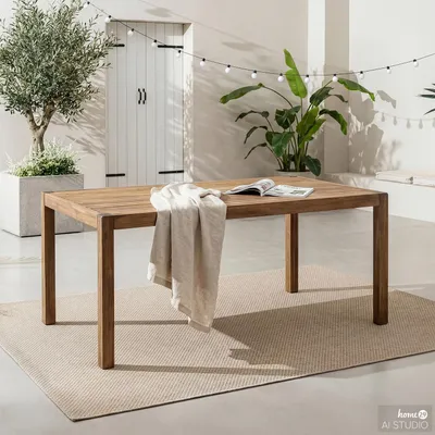 Produktbild von home24 Massiver Gartenesstisch - Akazie massiv