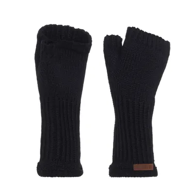 Produktbild von Knit Factory Cleo Handstulpen - Schwarz - One Size