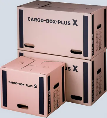 Produktbild von Cargobox braun, PLUS S, mit Griff- löcher, Innenmaß: 400x320x320 mm
