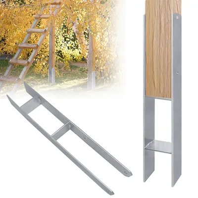 Obrázok produktu pre XMTECH 6 kusov H-stĺpiková podpera 121 mm H-kotva Sada kotiev na stĺpiky v žiarovo pozinkovanom vyhotovení, celková dĺžka: 600 mm, hrúbka materiálu: 5 mm