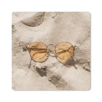 Produktbild von MuchoWow® Mauspad Mousepad Sand - Sonnenbrille - Sommer 30x30 cm - Mousepads - Maus Mat - Pad - Mausunterlage - Gaming