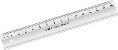 Produktbild von LINEX 1015M Schul-Lineal 150 mm lang 22 mm breit glasklar
