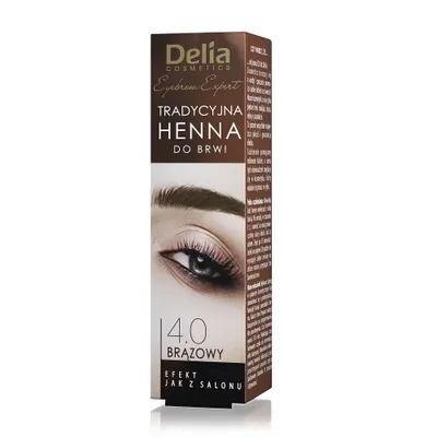 A product box for eyebrow henna.