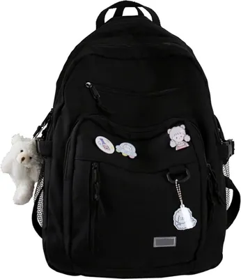 Produktbild von OKWISH Süßer ästhetischer Rucksack, geeignet für Teenager, Laptop-Rucksack, Mittelschüler, Schultasche, lässig