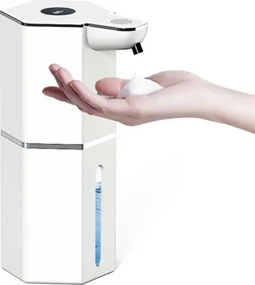 Image de INF Distributeur de Savon Automatique à Écran, Mousse, ABS, Cuisine & Salle de Bain Blanc
