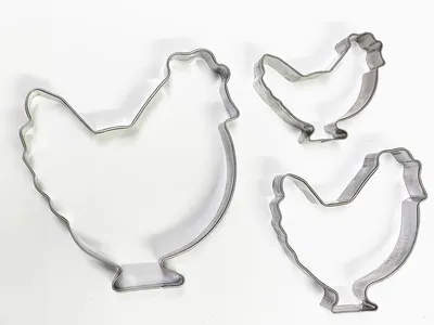 Ausstechform-Set 3er-Pack, Edelstahl, 3 Größen, Antihaftbeschichtung