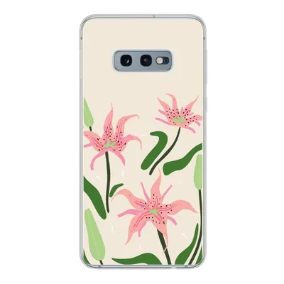 Produktbild von MuchoWow® Handyhülle Schutzhülle Hülle für Samsung Galaxy S10e Blume - Rosa - Blätter Silikon Softcase Handy Hülle - Handy