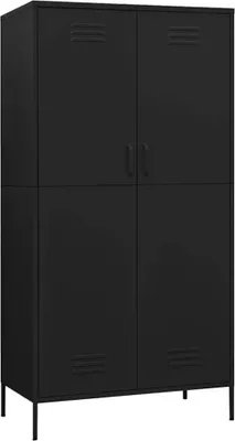 Obrázek produktu pro vidaXL Šatní skříň černá 90x50x180 cm ocel