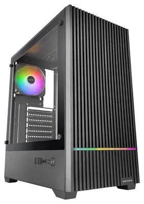 Produktbild von Mars Gaming MCQUANTUM, Midi Tower, Schwarz, ATX, micro ATX, Mini-ITX, Gehärtetes Glas, 17 cm, 33,5 cm