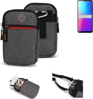 Produktbild von K-S-Trade Holster Gürteltasche kompatibel mit Blackview BV5100 Pro Handy Tasche Schutz Hülle grau Zusatzfächer 1x