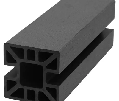 Produktbild von UNIVERSO Anthrazit 211 x 10 x 10 cm WPC Zaun Zwischenpfosten, Komposit Pfosten Anthrazitfarben, WPC Zaunpfosten, Fassadenpfosten, Gartenzaun Pfosten, Terrassenpfosten