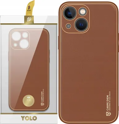 Immagine prodotto di Dux Ducis Yolo Custodia in pelle elegante per Iphone 14 Marrone