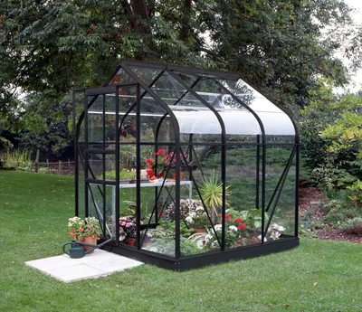 Obrázek produktu pro Vitavia skleník "Orion 3800" černý 3,8 m² 3 mm tvrzené bezpečnostní sklo
