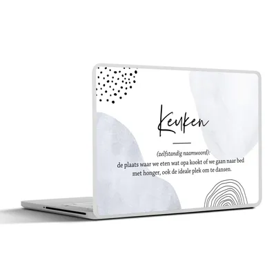 Produktbild von MuchoWow® Laptop Aufkleber Sticker Cover Küche - Großvater - Zitate - Wörterbuch - Definition Küche 30x22 cm - Laptop-Sticker