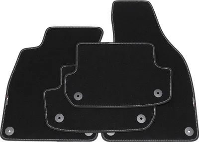 Produktbild von Exclusive-line Design Fußmatten passend für Audi A4 8H Cabrio S-Line 2002-2009, Naht:Silber