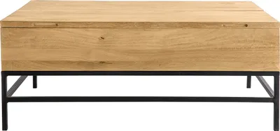 Produktbild von Miliboo - Couchtisch aufklappbar Industrie-Stil Mangoholz und Metall L110 cm YPSTER