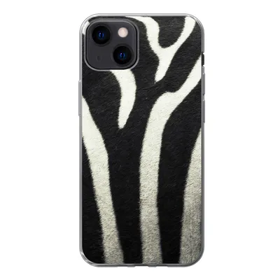 Produktbild von MuchoWow® Handyhülle Schutzhülle Hülle für iPhone 13 Tiermuster - Zebra - Schwarz - Weiß Silikon Softcase Handy Hülle - Karteninhaber