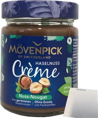 Produktbild von Mövenpick Haselnuss Creme Nuss-Nougat (300g Glas) + usy Block