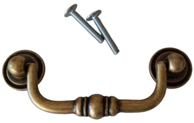 Produktbild von Hängegriff BA 80mm Klappgriff Messing brüniert Altmessing Vintage