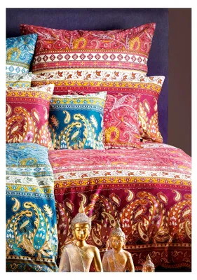 Produktbild von Satin Bettwäsche BALIM 155 cm x 220 cm rot