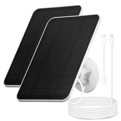 Image de Panneau solaire pour caméra de surveillance, 6W, avec interface USB et Type C