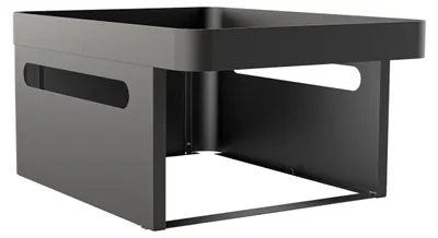 Produktbild von hiyard Mährobotergarage plain / Wetterfeste Mähroboter-Garage & Schutzdach für Rasenroboter / mattschwarz / Länge 892 mm · Breite 646 mm · Höhe 444 mm