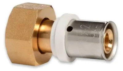 Produktbild von Selfio-Press Aluverbund Pressfitting  Übergangsverschraubung Innengewinde 16 x 2 - 1/2' TH + U Kontur DVGW