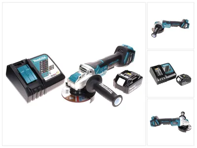 Produktbild von Makita DGA 519 RG1 Akku Winkelschleifer 18 V 125 mm Brushless X-Lock + 1x Akku 6,0 Ah + Ladegerät