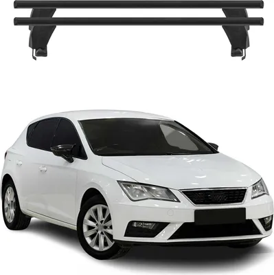 Image de Menabo Barres de toit Transversales pour Seat Leon III 2012-2020 Noir ABE 2x