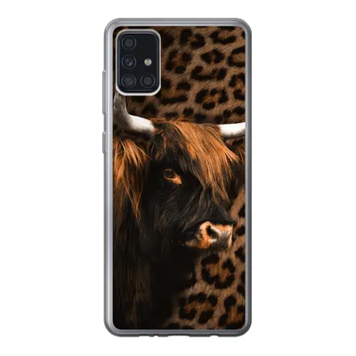 Produktbild von MuchoWow® Handyhülle Schutzhülle Hülle für Samsung Galaxy A52 5G Schottischer Highlander - Pelz - Pantherdruck Silikon Softcase Handy Hülle - Umschlag
