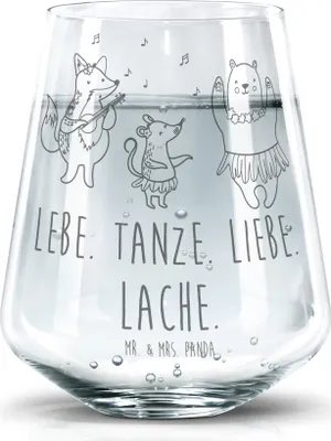 Produktbild von Mr. & Mrs. Panda Becherglas Waldtiere Aloha - Transparent - Geschenk, Musik, Wasserglas, Trinkgefäß, Tanzen, Glas, Igel, Trinkglas, Bär, Wald, Hase, Lustige Sprüche