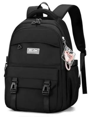 Produktbild von Wasserdichter Schulrucksack für Mädchen & Jungen, Mehrfachfach-Rucksack, Schwarz, 32x20x45 cm