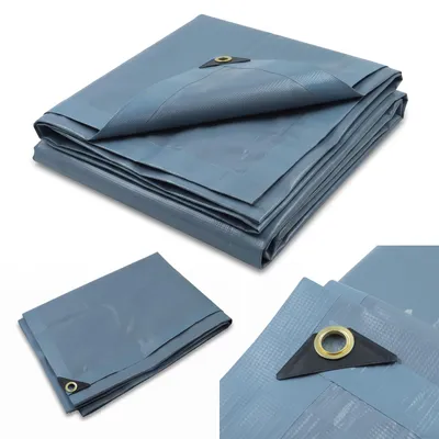Produktbild von InfraDeskTrading PVC Abdeckplane 400 g/m² Grau 5,00 x 5,00 m