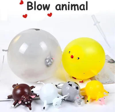 Zdjęcie produktu dla 12 sztuk nadmuchiwanych balonów dla dzieci z zaworem TPR zwierzęta piłki do ściskania zabawki dla dzieci