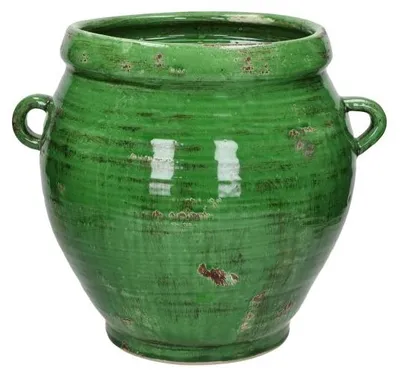 Immagine prodotto di Vaso Pomax Mosku in terracotta, verde, diametro 27,5 cm, altezza 24,5 cm