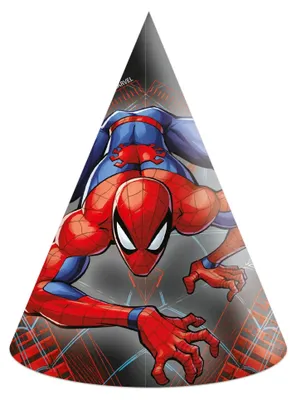 Produktbild von "Spider-Man World Of Webs" Partydeko Artikel Variante: 6 Partyhüte Papier