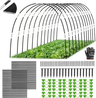 Produktbild von Pflanzentunnel Bogen 50 Stück, 38 cm, Glasfaser, für Gemüsegarten, mit Bodenankern
