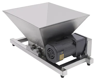 Produktbild von Elektrische Obstmühle - Fruchtzerkleinerer - 60W Kupfermotor - 4L - 20kg/h - 75 U/min - Edelstahl - EU-Stecker - Schwarz
