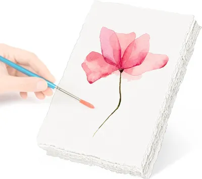Imagen del producto de Papel para cartas A6, hecho a mano, 20 hojas, 250 g/m², ideal para tarjetas y dibujos