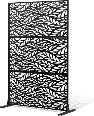 Produktbild von Metal Privacy Screen 47" x 72" Outdoor Privacy Screens & Panels Black