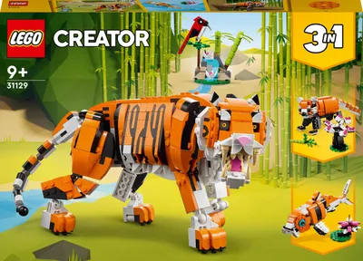 Produktbild von Lego Creator 3in1 31129 Tiger/Panda/Karpfen-Kreativer Spaß Für Kinder 14 cm