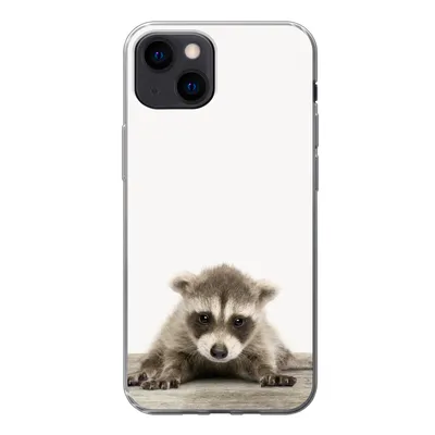 Produktbild von MuchoWow® Handyhülle Schutzhülle Hülle für iPhone 13 mini Waschbär - Tiere - Jungen - Mädchen Silikon Softcase Handy Hülle - Softcase