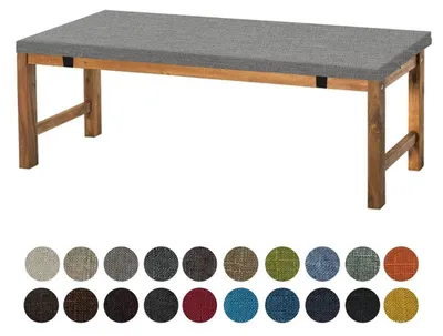 Image de Coussin de sol pour banc, 110x40x5 cm, gris foncé, en mousse