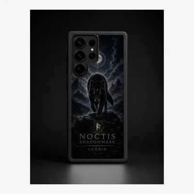 Productafbeelding van Samsung S25 Ultra hoesje, telefoonhoesje, beschermhoesje, case met een wolfmotief – LUNØIR ©