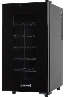 Obrázek produktu pro Klarstein vinotéka, slim, 1 zóna, skleněné dveře, UV ochrana, 11-18 °C, 18 lahví