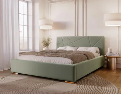 Produktbild von FurMeb24 Polsterbett DIANA - 180 x 200 cm - mit Matratze - Seladon 34